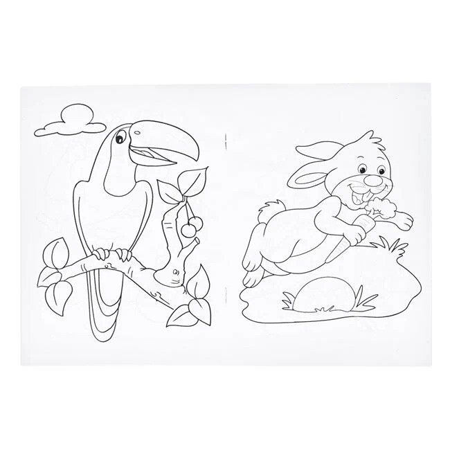 Книжка за оцветяване Сафари, животни, А5, 12 листа /Mb/