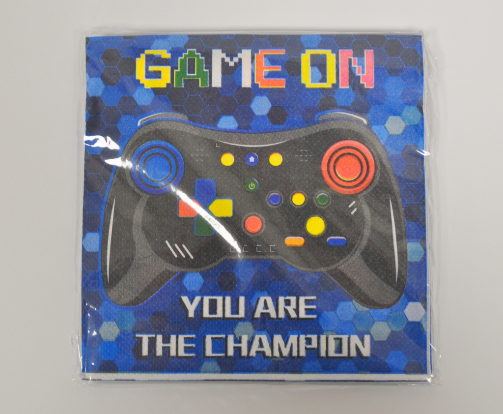 Парти салфетки Джойстик, Game On, 33х33 см /Gx/
