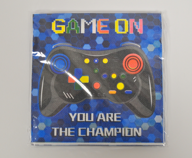 Парти салфетки Джойстик, Game On, 33х33 см /Gx/
