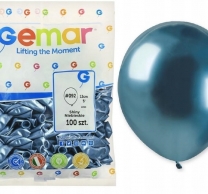 Балон хром син, диаметър 13 см, 100 бр. в пакет, Gemar AB50 #092 /UK/