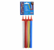 Фонтан за торта 4бр, 18 см, холограмен, цветен, бездимен /Gd/