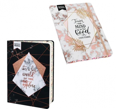 Бележник с два разделителя /твърди корици/ 21х15см /Km/