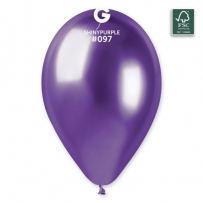 Балон хром, цвят лилав, диаметър 33 см, 50 бр., Gemar GB120 #097 /UK/