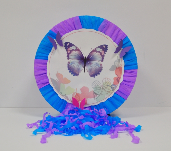 Пинята Пеперуди 40х40 см, две лица