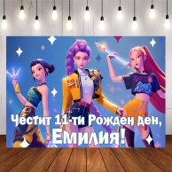 Винил за фон /декорация/ на рожден ден, Кей Поп, размер 100х70см