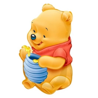 Фолиев балон Мечо Пух, 62см /Pe/