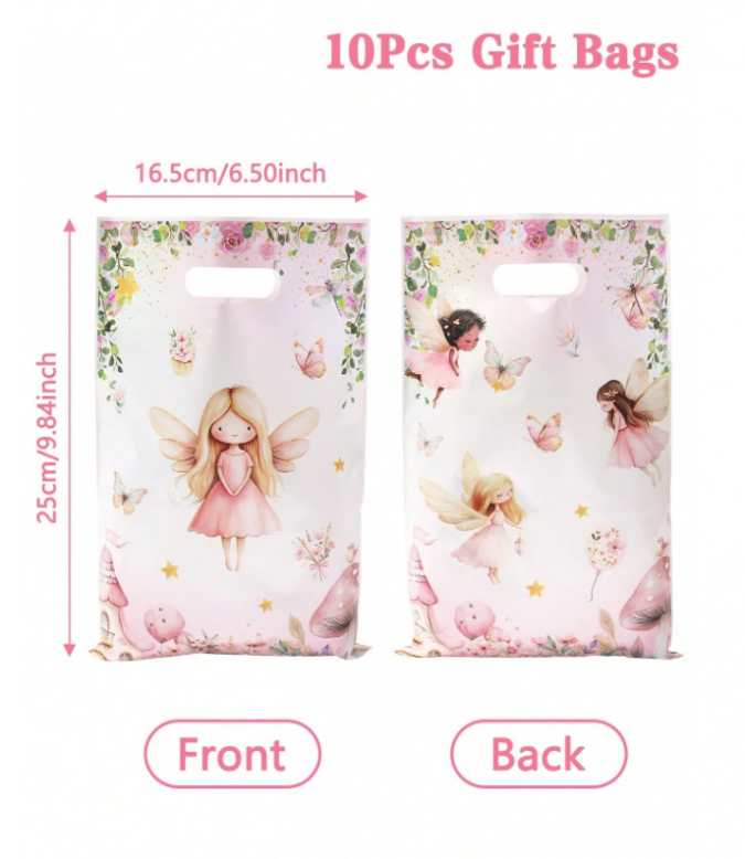 Подаръчни торбички, пликове за сладки Горски феи,16х25см, 25 бр. в опаковка /Ch/