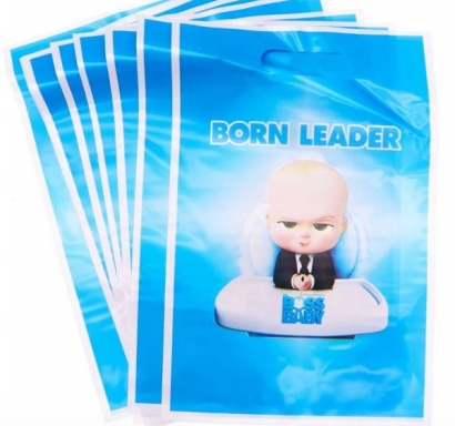 Подаръчни торбички за сладки, Бебе Бос, 17х25см, 10 бр. в опаковка /Pe/