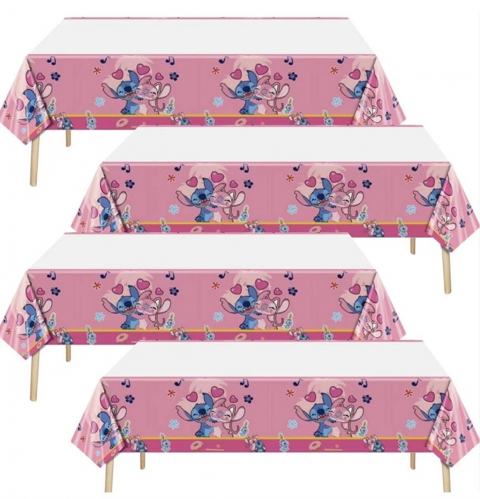 Парти покривка Стич и Ейнджъл, 108х180 см /Gx/