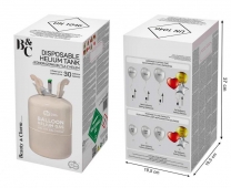 Бутилка с хелий за надуване на до 30 балона  /Gd/