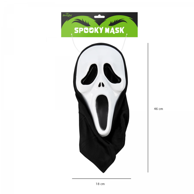 Хелоуинска маска Писък Scream, 46x18 см /Pp/