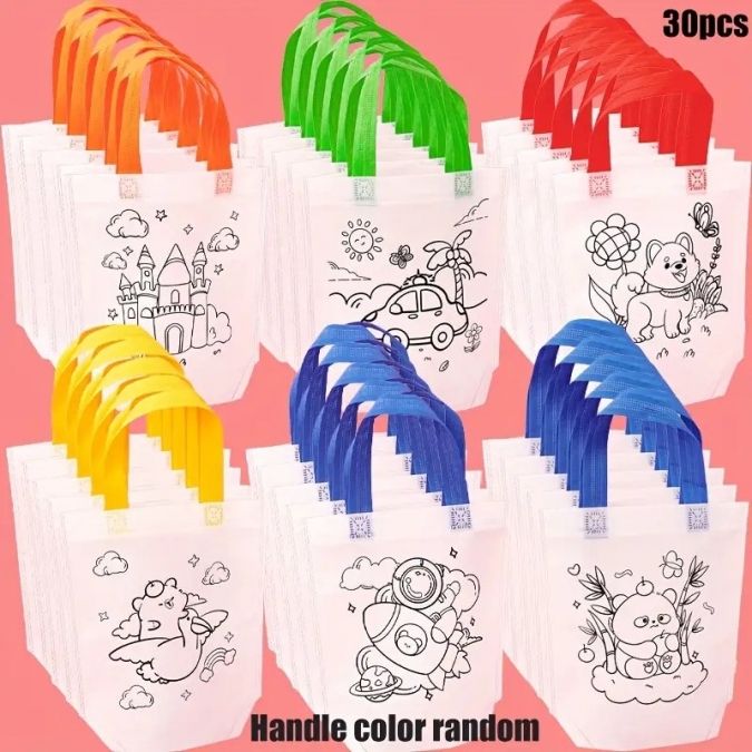 Детска торбичка за оцветяване, 24х22,5см, микс цветове /Tm/