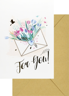 Луксозна картичка For You, 13x19см, с включен плик /Pe/