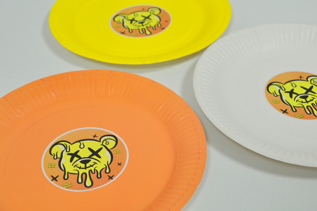 Персонализирана хартиена парти чинийка Лава Беър, 6бр. пакет