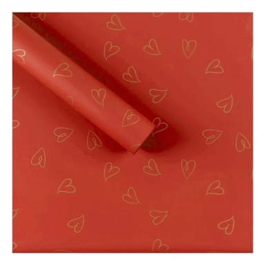 Опаковъчна хартия цвят червен, 