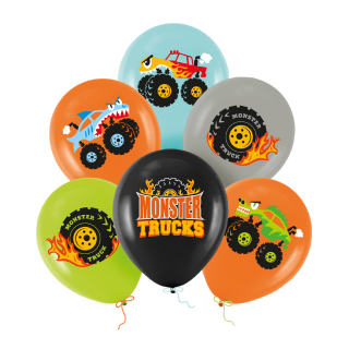 Комплект балони Monster trucks, Хот Уилс, 6 бр., микс цветове /Pp/