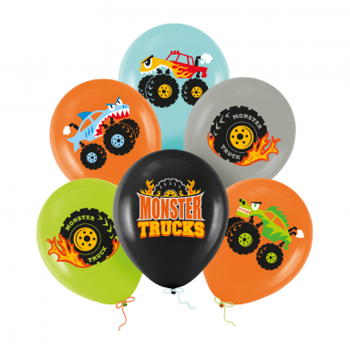 Комплект балони Monster trucks, Хот Уилс, 6 бр., микс цветове /Pp/
