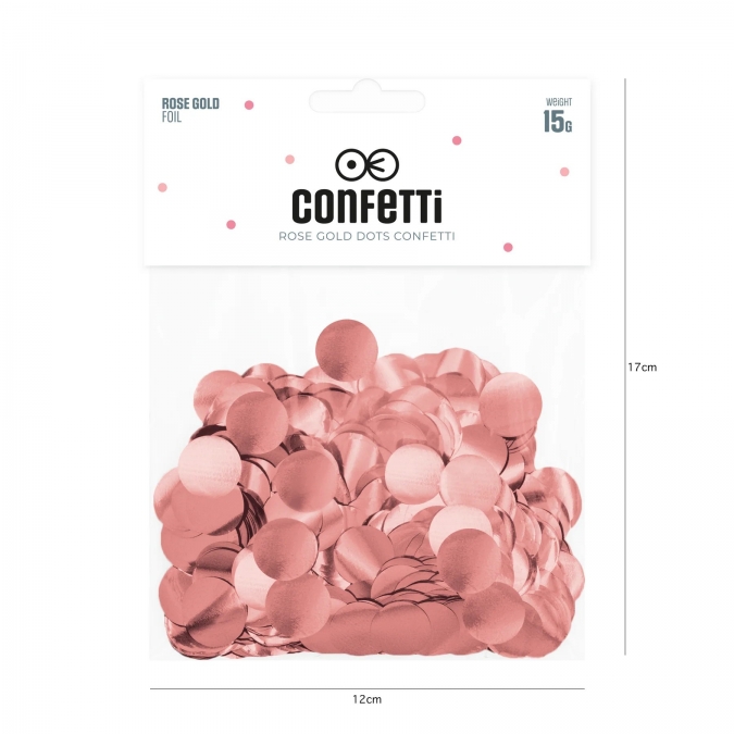 Конфети за балони цвят розово злато, 15 гр. опаковка /Pp/