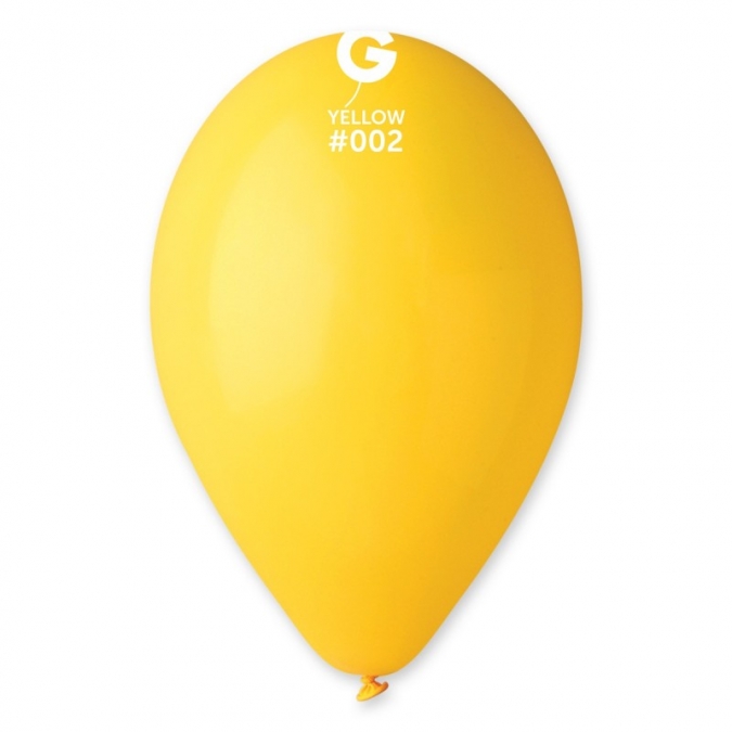 Балон светло жълт, диаметър 26 см, 10 бр. в пакет Gemar G90 #002 /Uk/