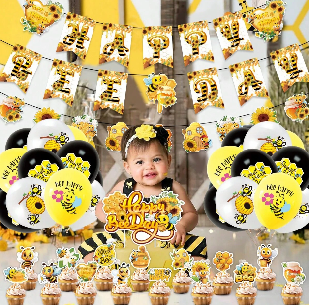 Комплект 12 бр. балони Пчелички, Bee Happy /Ch/