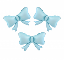 Фолиев балон Панделка, 55 см, 3бр., цвят син /Pp/