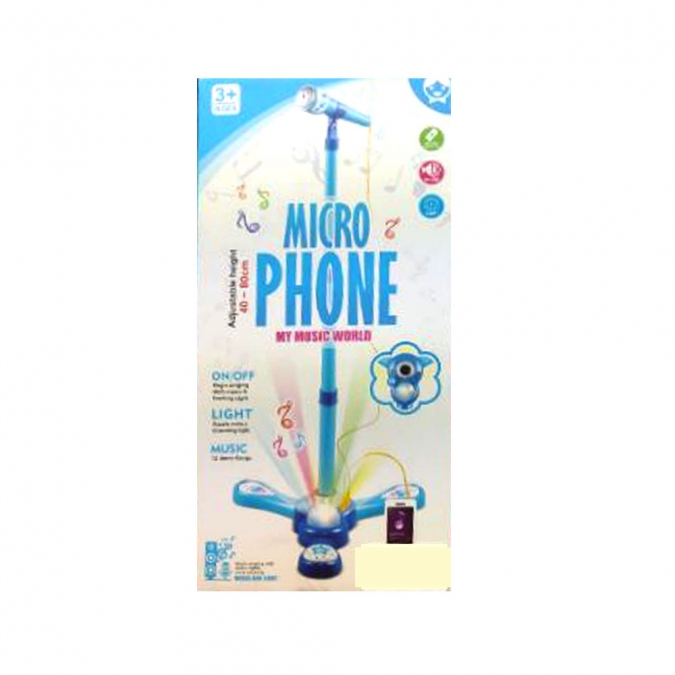 Детски микрофон със стойка - My Music World, розов/син /Li/
