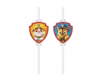 Сламки с облър Пес Патрул, 4 бр. в пакет /Gd/