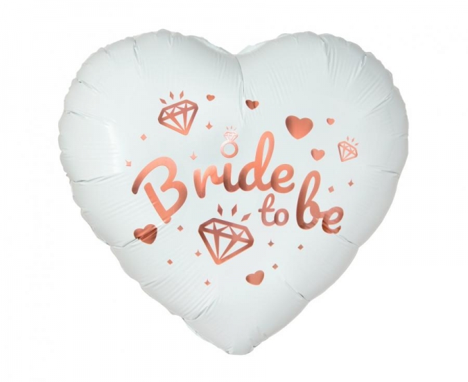 Фолиев балон с надпис "Bride to be", Моминско парти, 45см /Gd/