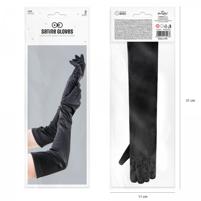 Ръкавици, черни, кабаре стил Гетсби /Pp/