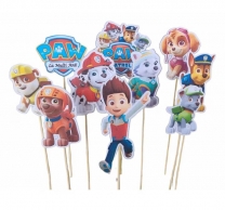 Топер за мъфини и торта Пес Патрул, 8 брoя /Pe/