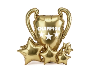Фолиев стоящ балон Футболна купа със звезди Champion, 87см /Pd/