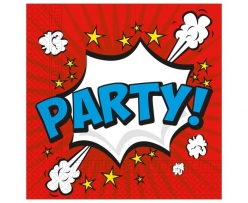 Парти салфетки Party, Супергерои, 20бр в пакет /Gd/