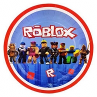 Хартиена чинийка Роблокс/Roblox, 18 см диаметър,  10 бр. в опаковка /Pe/