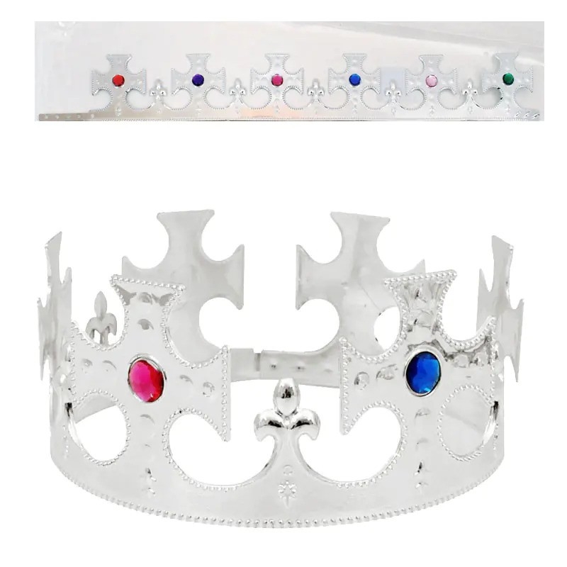 Царска корона с диаманти, сребърна /Km/