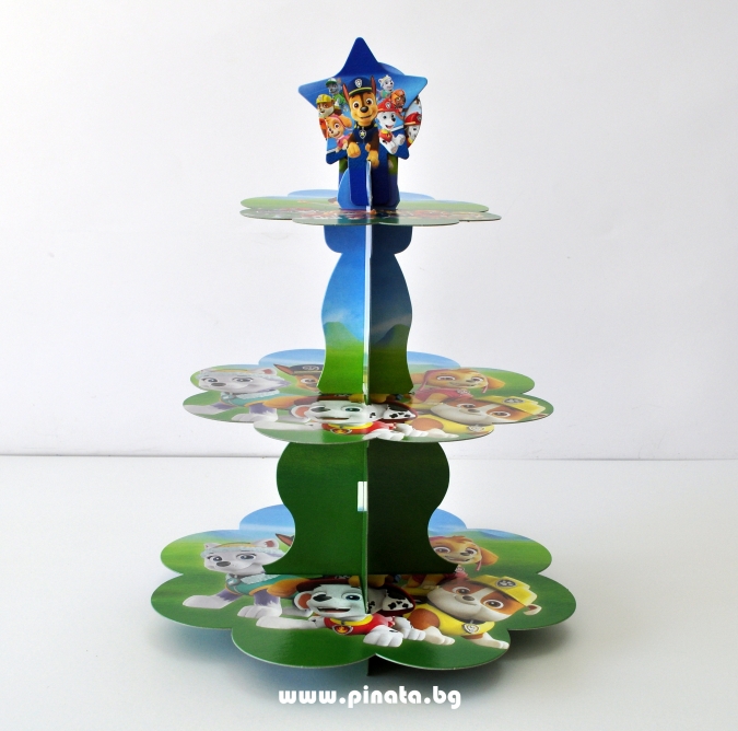 Стойка за мъфини Пес Патрул, три нива /Gx/