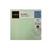 Парти салфетки мента, 30 бр в пакет, 33х33 см /Kf/