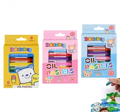 Маслени пастели, 8 цвята /Km/