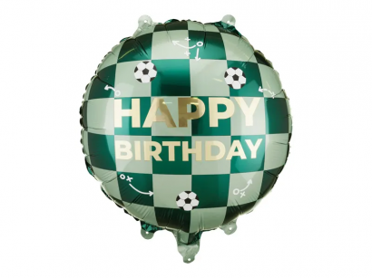 Фолиев балон Футбол, топки, Happy Birthday, 45 см /Pd/