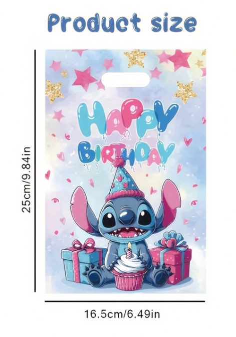 Подаръчни торбички за сладки Стич, 16х25см, 20 бр. в опаковка /Ch/