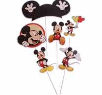 Топер за мъфини и торта Мики Маус, 6 брoя /Pe/