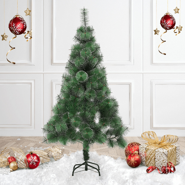 Коледна елха, зелена със заснежени връхчета, 120см /Gx/