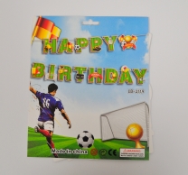 Банер гирлянд Футбол, Happy Birthday, 2,5м. /Gx/