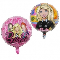 Фолиев балон Барби, две лица, 45 см