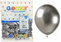 Балон хром сребро, диаметър 13 см, 100 бр. в пакет, Gemar AB50 #089 /UK/