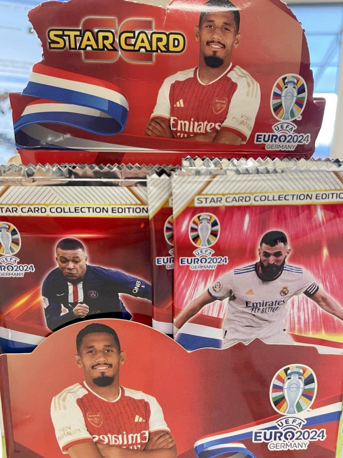 Пакет 6 холограмни колекционерски карти Футбол, Euro 2024 All Stars /Li/