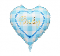 Фолиев балон сърце „Baby“, 35 см, Бебе момче /Pd/