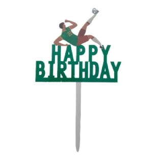 Топер за торта Футбол, Happy Birthday /Gx/