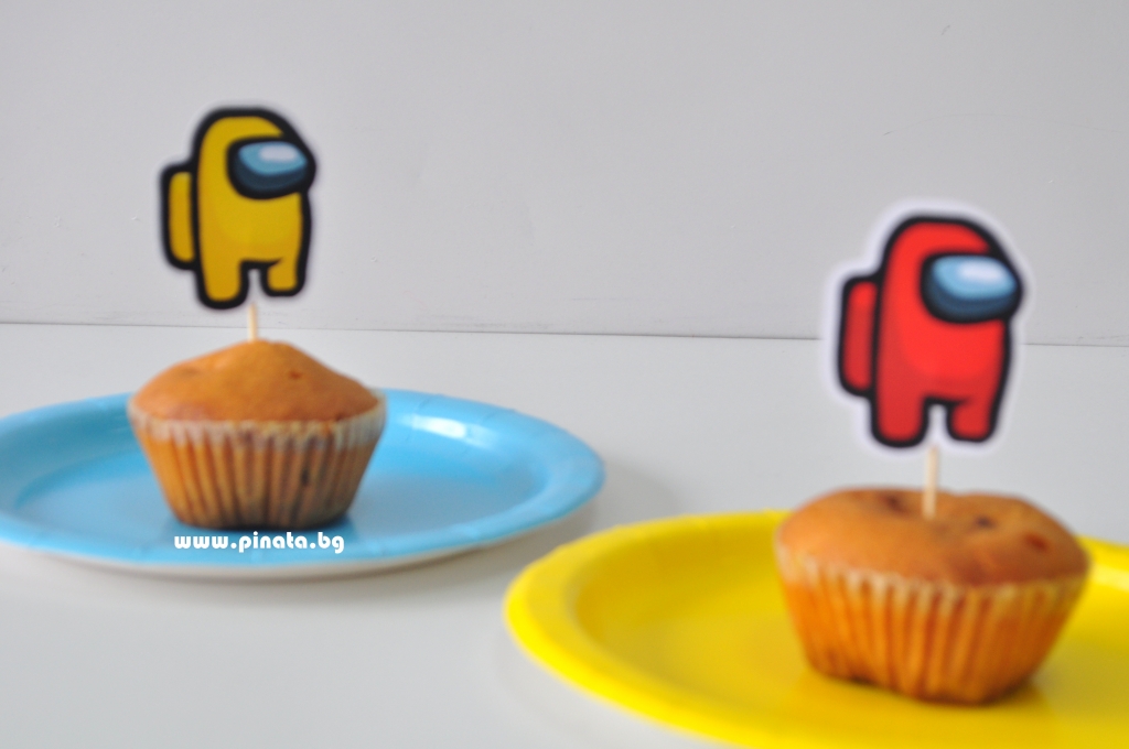 Топер за мъфини Амонгъс, 6 бр. в опаковка