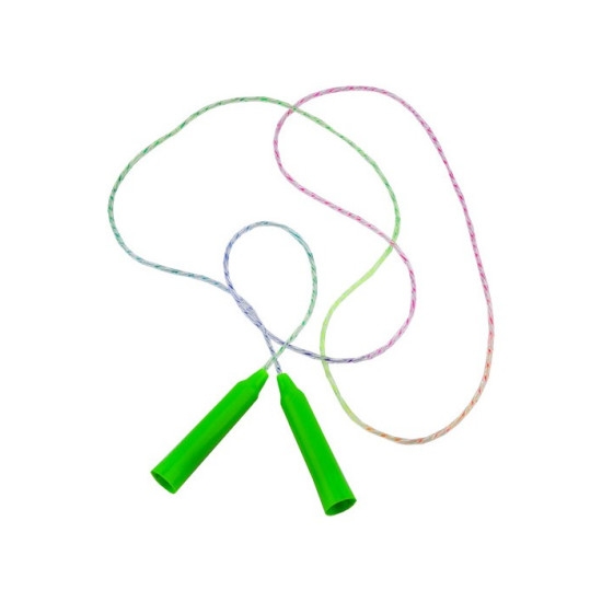 Въже за скачане, цветно, с дървени ръкохватки /Km/