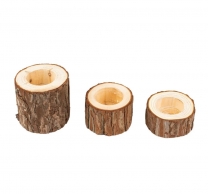 Дървен свещник 8х5см /Sa/